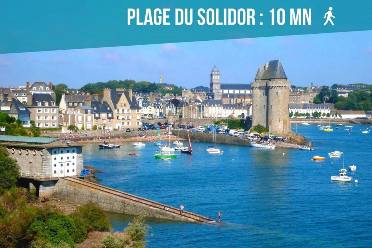 Logement Entier Saint Malo Vue Mer, Proche Ferry, Commerces Et Plage Solidor 50 M Exterior foto